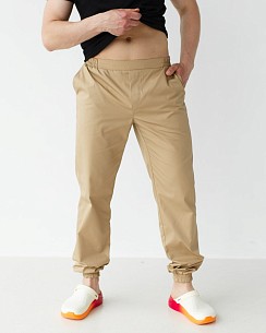Медичні штани чоловічі джогери пісочні